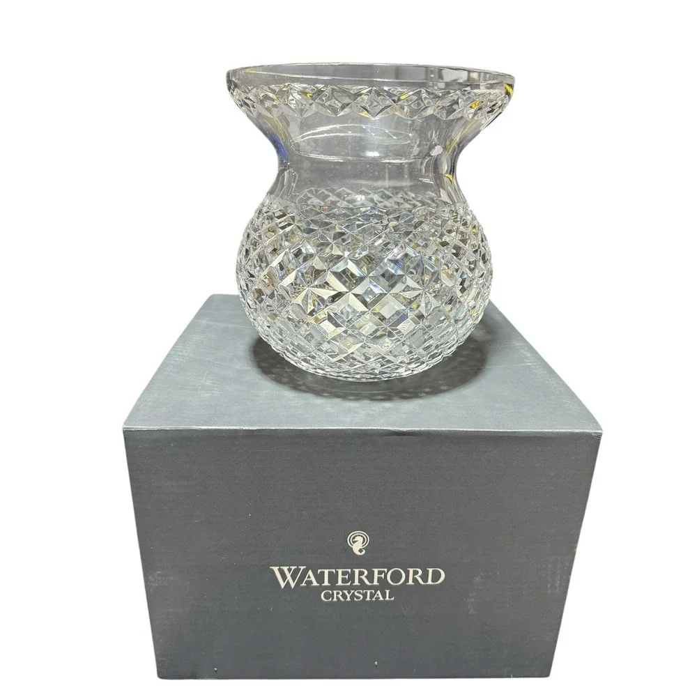 WATERFORD Crystal Bouquet Vase Spittoon Shaped Rare & Heavy Flawless Condition